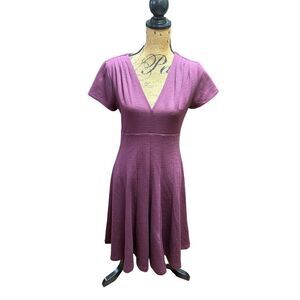 Anthropologie Maeve Lincoln Center Dress Purple Size Medium Fit & Flare